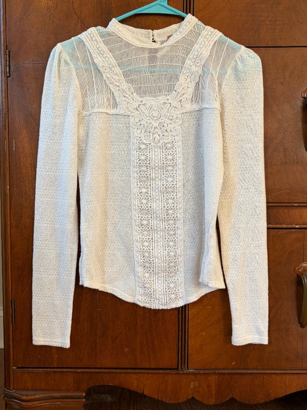 Free People Edwardian Style Blouse - White, Small